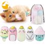 Plush Animal Shape Toys Cute Cat Interactive Catnip Toys for Indoor Cats