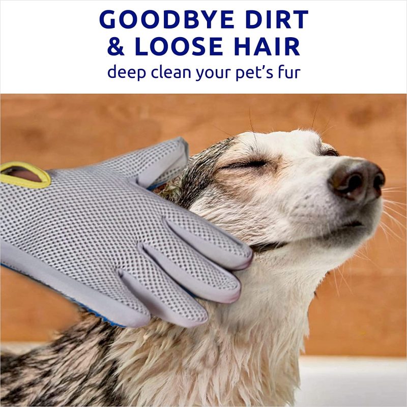 Fellpflegehandschuhe für Haustiere – Hundebürste zum Entfernen von Haaren und Fellverlust – Zubehör für Hunde und Katzen