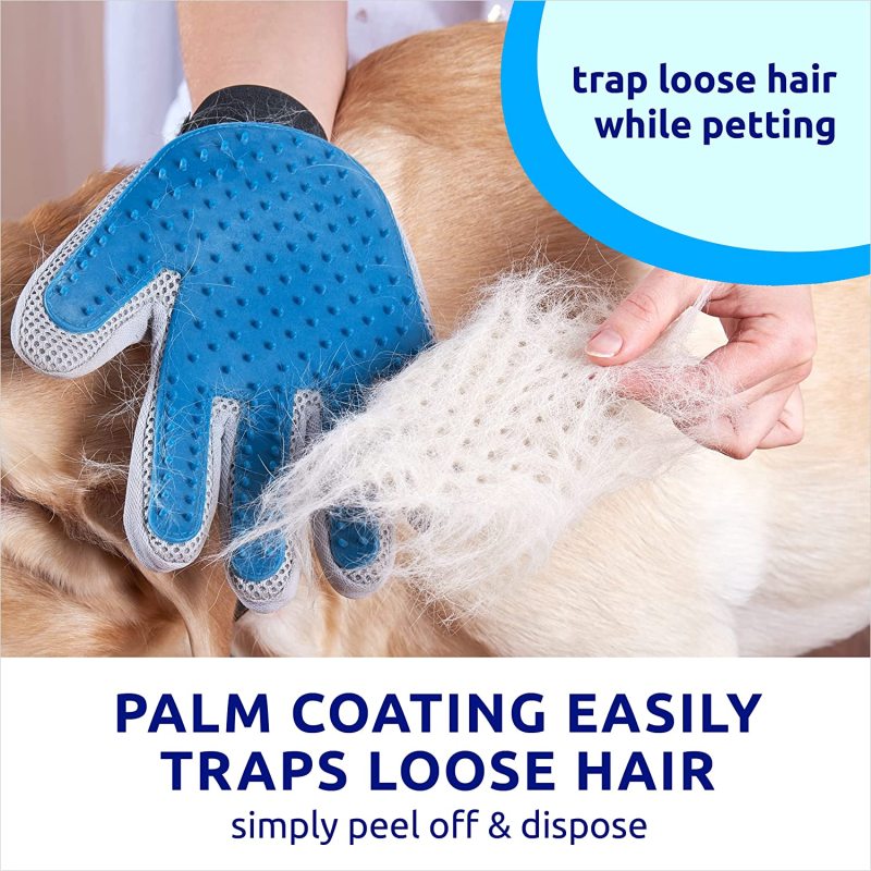 Fellpflegehandschuhe für Haustiere – Hundebürste zum Entfernen von Haaren und Fellverlust – Zubehör für Hunde und Katzen