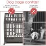 with 4 Locking Wheels Duty Dog Crate Strong Pet Kennel Crate