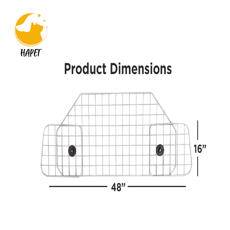 Dog Car Barrier Adjustable Large Pet Wire Mesh Divider