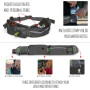 Reflective Bungee Running Dog Leash Poop Bag Dispenser for Small Medium Large Dogs