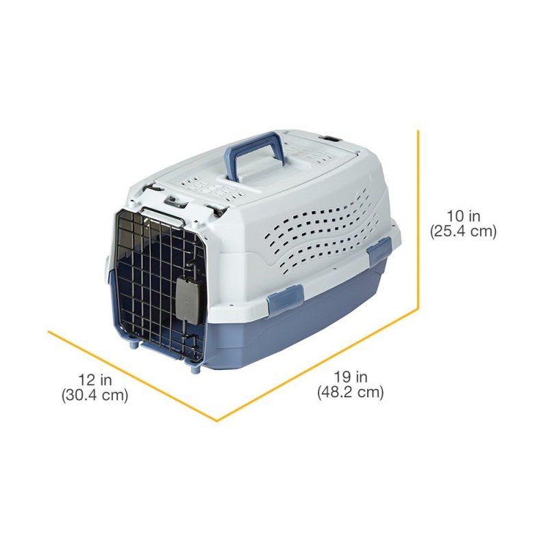 Two-Door Top-Load Pet Kennel Travel Cage Carrier