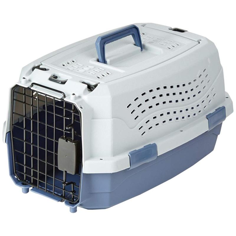Two-Door Top-Load Pet Kennel Travel Cage Carrier