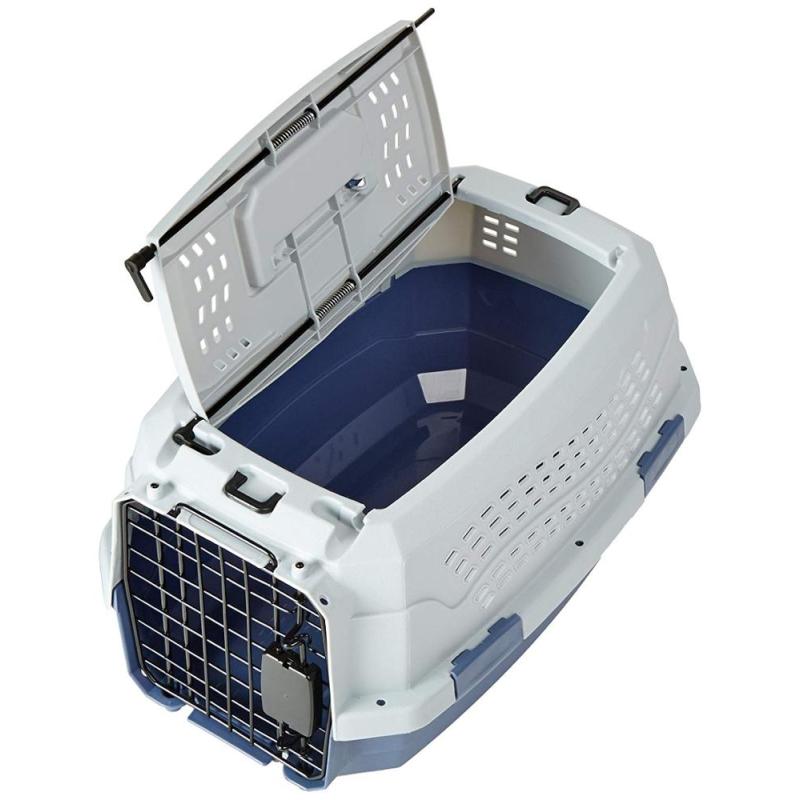 Two-Door Top-Load Pet Kennel Travel Cage Carrier
