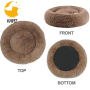Small Soft Dog Bed Comfortable Orthopedic Donut Cuddler Round Dog Bed Premium Faux Plush Fur Self Warming Anti-Anxiety Cushion