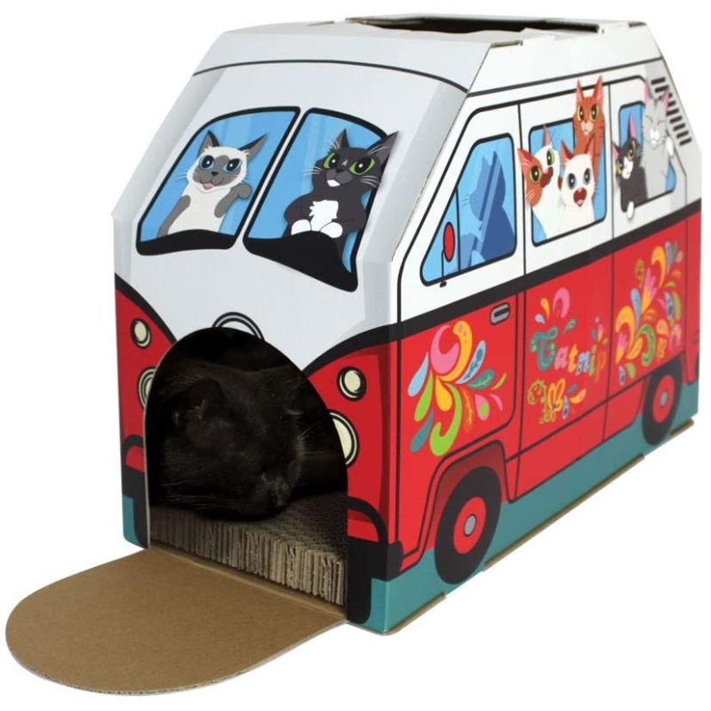 Easy Assembling Detachable Cat Dog Bed House Indoor Cardboard Cave Tent Replaceable Scratching Pet Bed Burrow Hut Pet Condo
