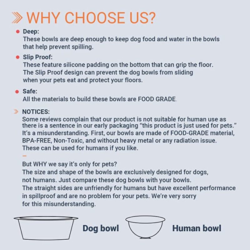Manufacturer Pet Feeding Bowl Easy Clean Pet Bowl Stainless Steel Anti Slip Dog Bowls