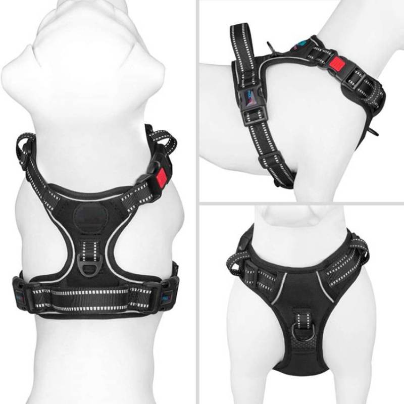 Wholesale No Pull Dog Harness Reflective Adjustable Vest with a Training Handle