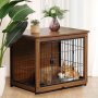 Dog Kennels House Wooden Dog Crate Furniture Detachable Top Cover Pet For Indoor Use