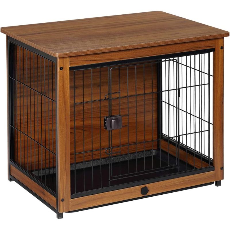 Dog Kennels House Wooden Dog Crate Furniture Detachable Top Cover Pet For Indoor Use