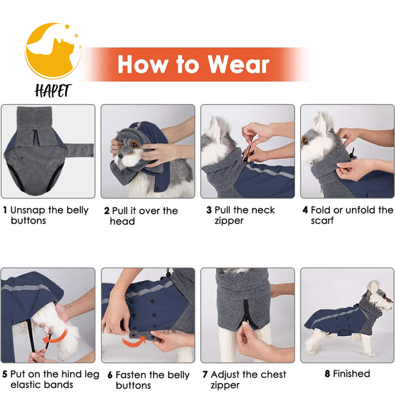 Dog Winter Clothes Dog Hoodie Thermal Coat Doggie Jacket Puppy Outfit Cat Sweatshirt