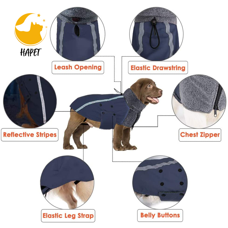 Dog Winter Clothes Dog Hoodie Thermal Coat Doggie Jacket Puppy Outfit Cat Sweatshirt
