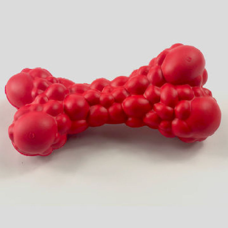 Safety Indestructible Dog Toy Bone Shaped Durable Rubber Carex Quality