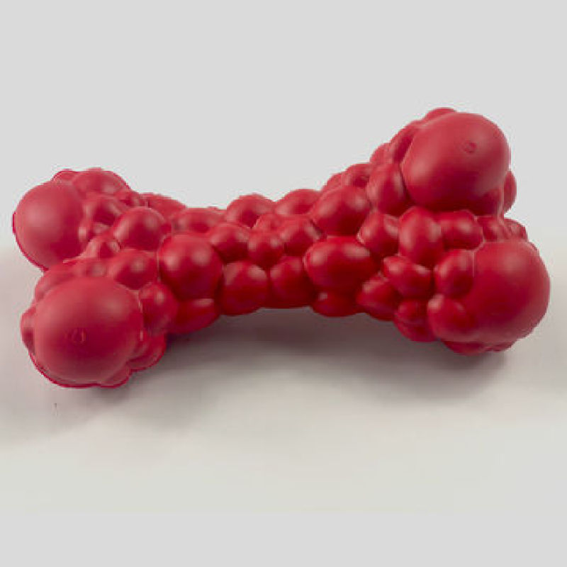 Safety Indestructible Dog Toy Bone Shaped Durable Rubber Carex Quality