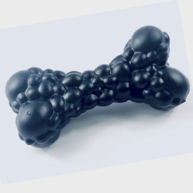 Safety Indestructible Dog Toy Bone Shaped Durable Rubber Carex Quality