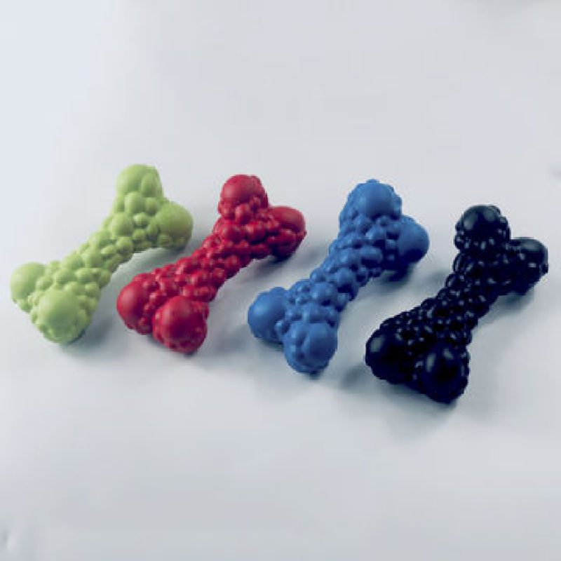 Safety Indestructible Dog Toy Bone Shaped Durable Rubber Carex Quality
