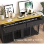 Dog Crate Furniture with 2 Drawers, 73 Inch Wooden Dog Kennel with 2 Room and Removable Divider, Dog Crate End Table for Small M
