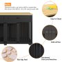 Dog Crate Furniture with 2 Drawers, 73 Inch Wooden Dog Kennel with 2 Room and Removable Divider, Dog Crate End Table for Small M