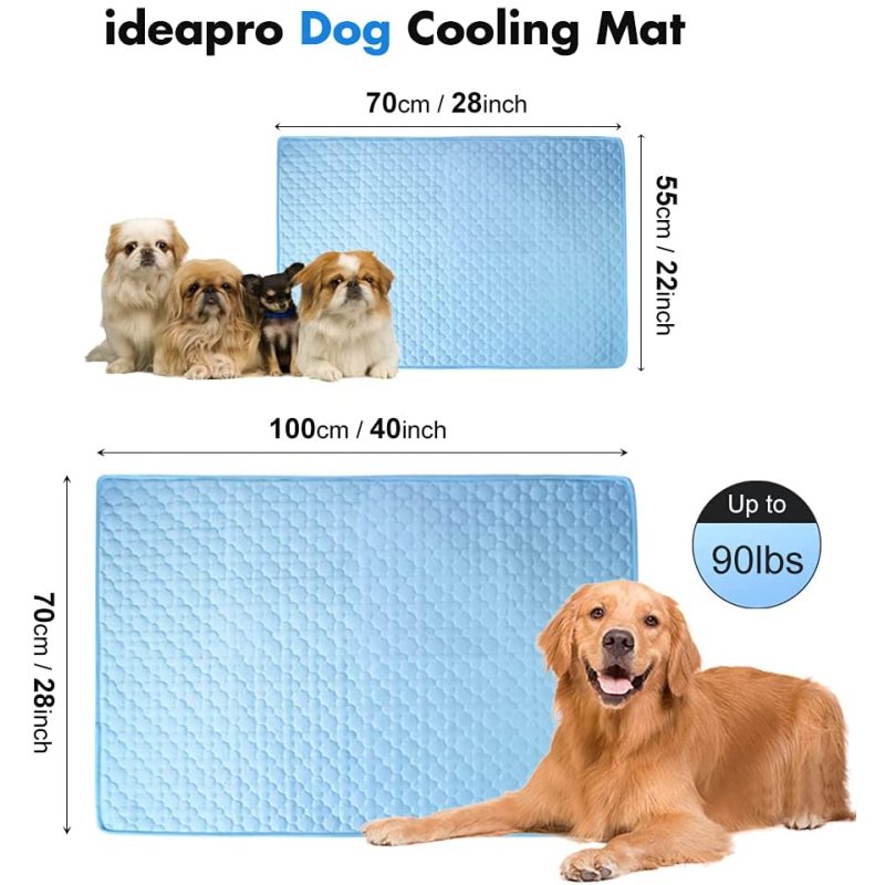 Breathable Ice Silk Cooling Pet Dog Pet Cooling Mats Portable and Washable Pet Cooling Blanket for Indoor