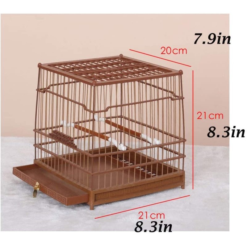 Bird Cage Pet Supplies Metal Cage with Open Play Top - Medium Parrot Parakeet Bird Cage