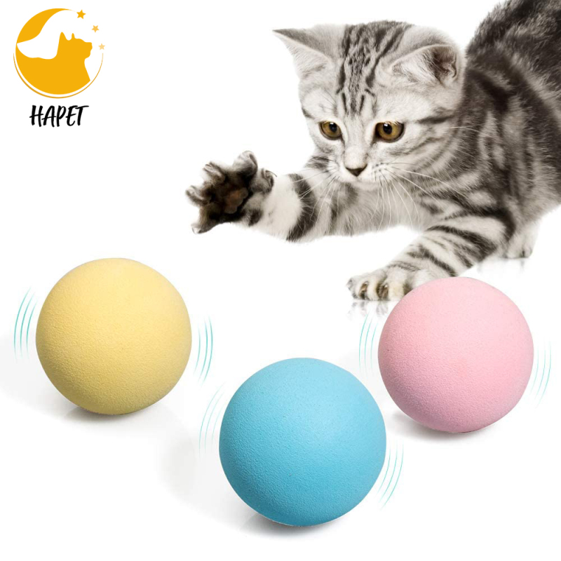 Cat Toy Ball, 3PACK, Including Frog, Cricket, Bird Three Kinds of Calls for cat Gravitational Ball, Built-in Catnip
