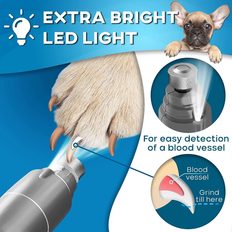 Dog Nail Grinder with LED Light