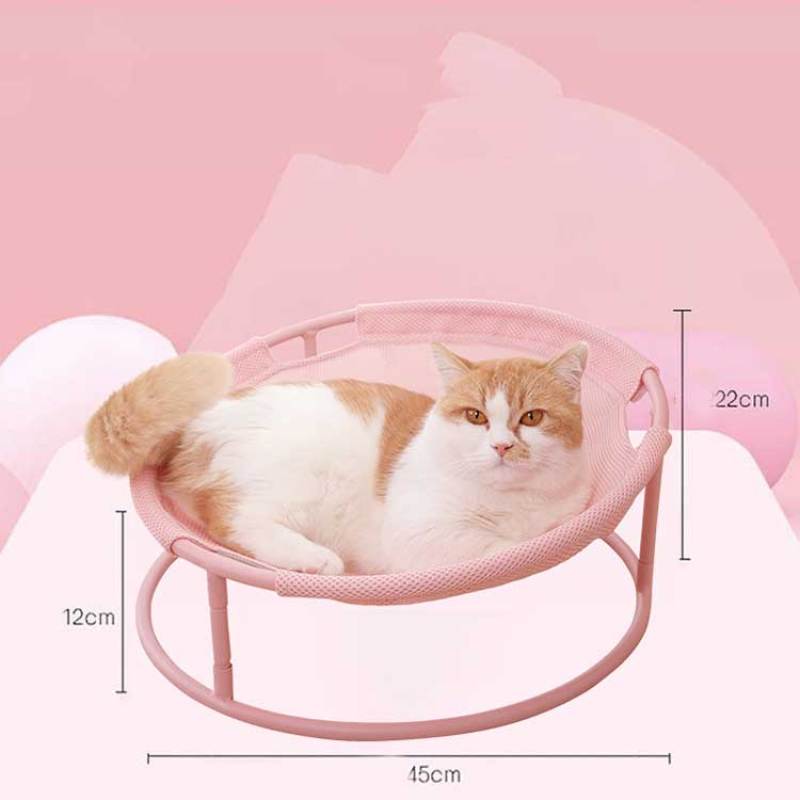 Manufacturer Luxury Soft Comfy Indoor Elevated Cat Bed And Hammock With Stand Detachable Washable And Portable Pet Bed