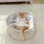 Manufacturer Luxury Soft Comfy Indoor Elevated Cat Bed And Hammock With Stand Detachable Washable And Portable Pet Bed