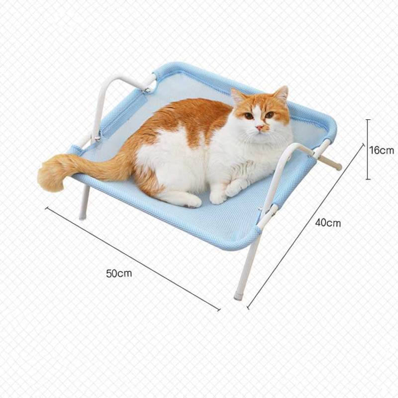 Manufacturer Luxury Soft Comfy Indoor Elevated Cat Bed And Hammock With Stand Detachable Washable And Portable Pet Bed