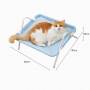 Manufacturer Luxury Soft Comfy Indoor Elevated Cat Bed And Hammock With Stand Detachable Washable And Portable Pet Bed