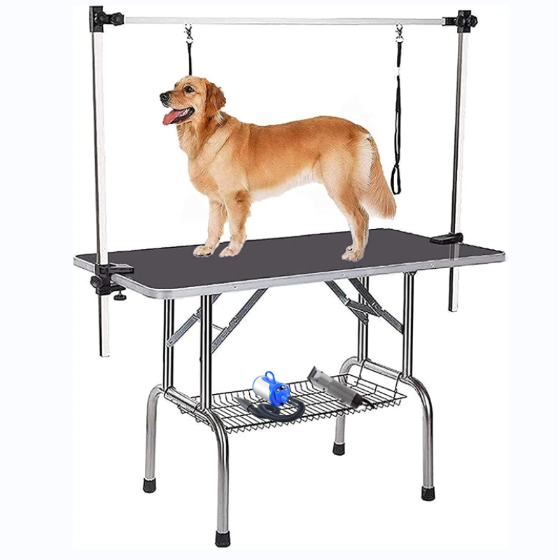 Large Dogs Adjustable Pet Grooming Table Height Heavy Duty Portable Trimming Drying