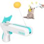 Replaceable Feathers Interactive Cat Toy With Balls for Indoor and Outdoor