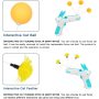 Replaceable Feathers Interactive Cat Toy With Balls for Indoor and Outdoor