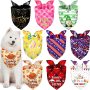 Dog Bandana Halloween Thanksgiving Christmas  Adjustable Scarf Washable Christmas