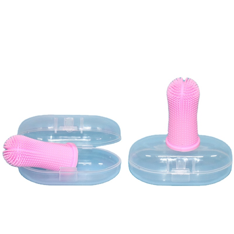 Dog Toothbrush Finger Toothbrush Full Surround Bristles for Easy Teeth Cleaning