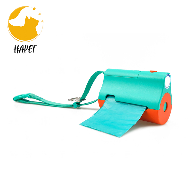 Dog Poop Bag Holder Leash Attachment - Fits Any Dog Leash - Includes Free Roll of Dog Bags