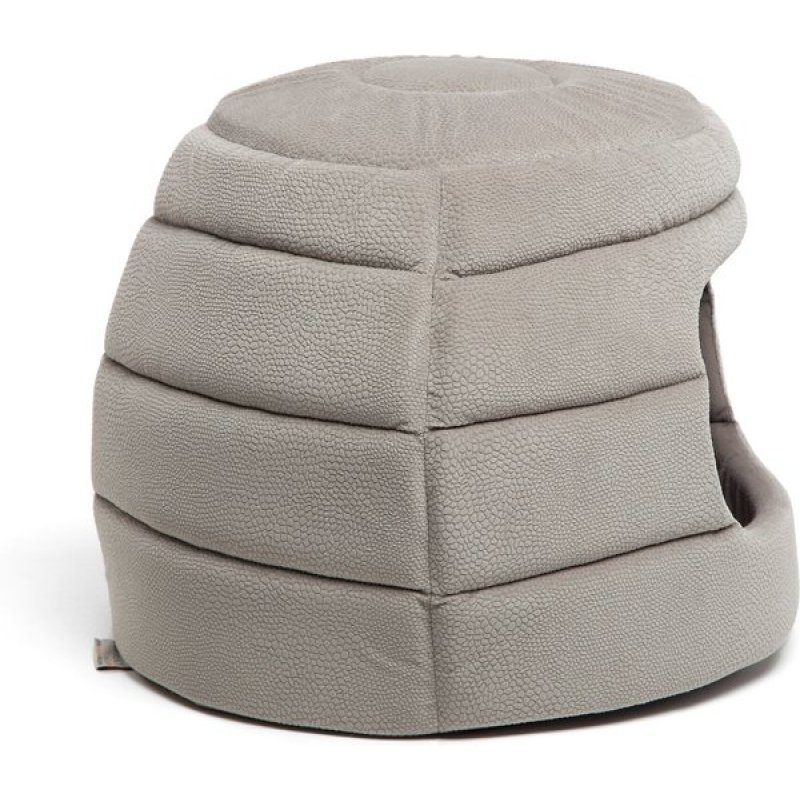 Pet Bed Dog Cat Beds Bedding 2 in 1 Honeycomb Hut Covered Bolster Cozy Foldable Cat Dog Bed