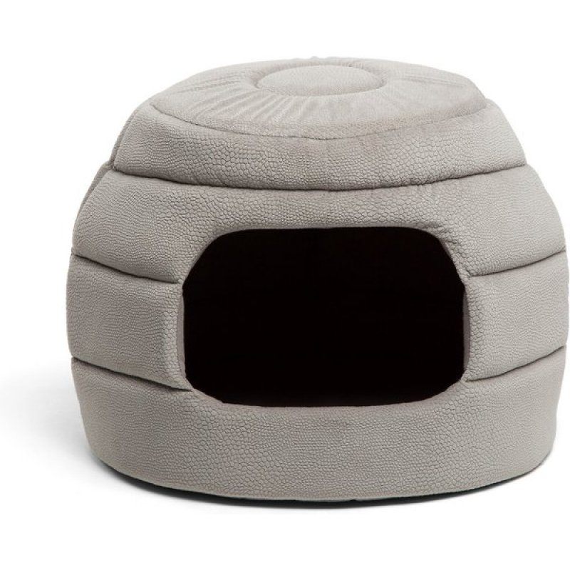 Pet Bed Dog Cat Beds Bedding 2 in 1 Honeycomb Hut Covered Bolster Cozy Foldable Cat Dog Bed