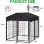 Water Resistant Kennel with UV Protective Metal Kennel