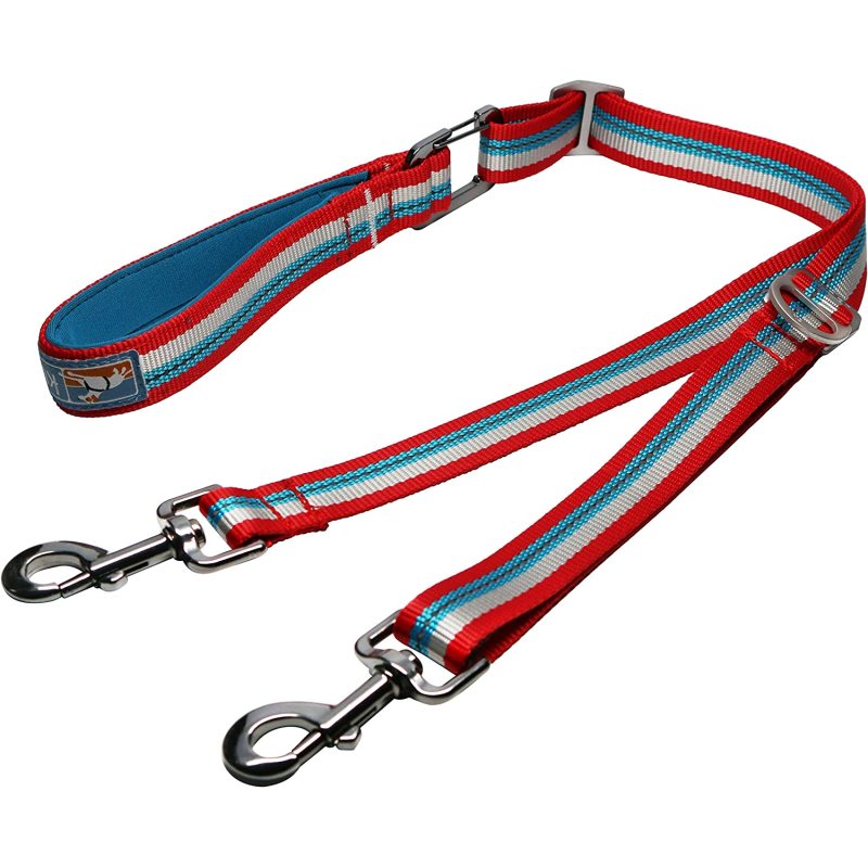 Adjustable Reflective Tangle-Free Control Point Leash for Double Dog