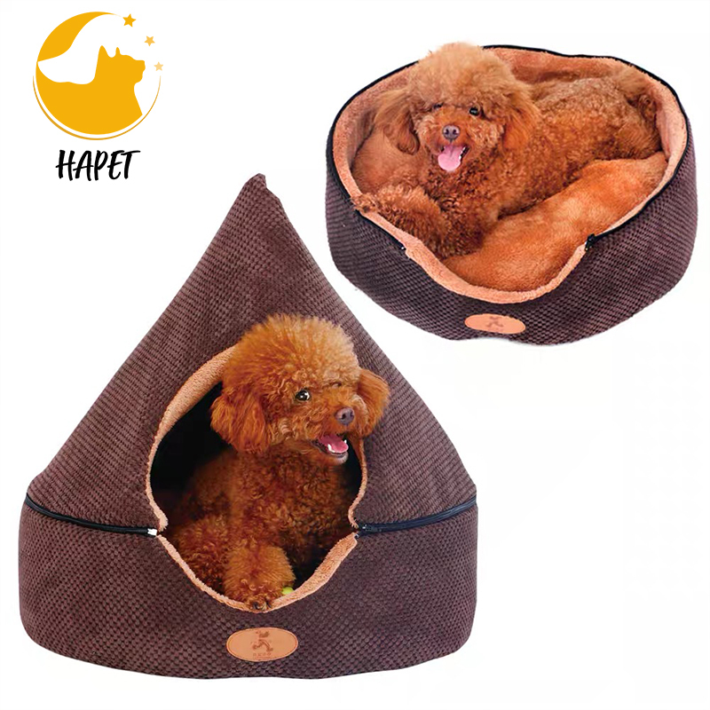 Detachable Cat Pet House Cat Bed Arctic Fleece Pet Bed for Dogs Cats Cave Winter Warm Pet Bed Dog Nest