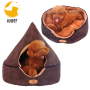 Detachable Cat Pet House Cat Bed Arctic Fleece Pet Bed for Dogs Cats Cave Winter Warm Pet Bed Dog Nest