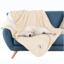 Reversible Cream Throw Waterproof Pet Blanket Protects Couch Pad Dog and Cat Blankets by Petmaker