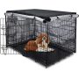 Dog Crate Cover 36 inch - Double Door, Waterproof Dog Kennel Cover with Air Vent Window, for Indoor/Outdoor Most Wire Dog Crate