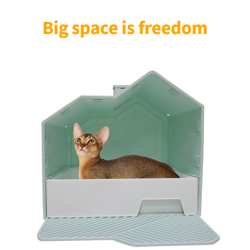 Litter Box Cat Villa Fully Enclosed Deodorant Poop Bowl with Sand Outside Splash Drawer Type Cat Toilet