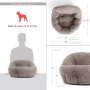 Pet Beds for Dogs Cats Orthopedic Bolster Cat Dog Bed Soft Washable Cushion Fluffy Cat Pet Beds