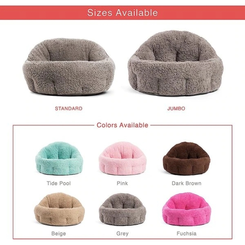 Pet Beds for Dogs Cats Orthopedic Bolster Cat Dog Bed Soft Washable Cushion Fluffy Cat Pet Beds
