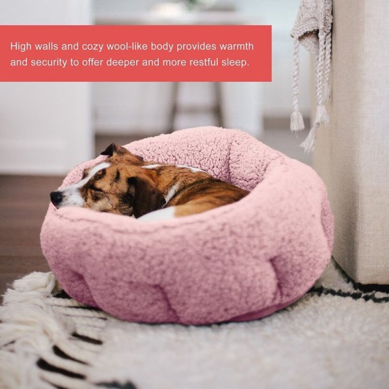 Pet Beds for Dogs Cats Orthopedic Bolster Cat Dog Bed Soft Washable Cushion Fluffy Cat Pet Beds