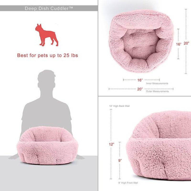 Pet Beds for Dogs Cats Orthopedic Bolster Cat Dog Bed Soft Washable Cushion Fluffy Cat Pet Beds